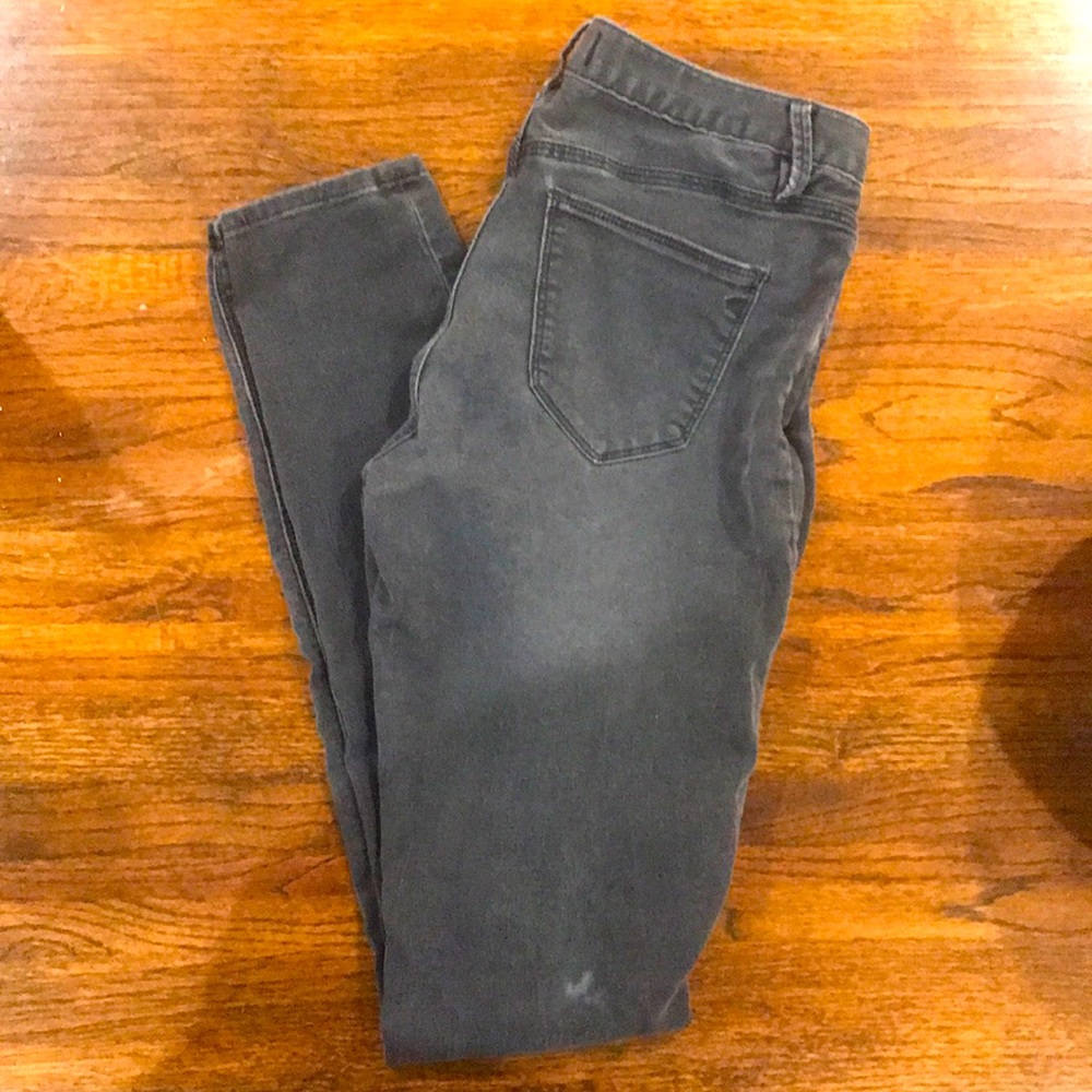 Faded high waisted skinny jeans
